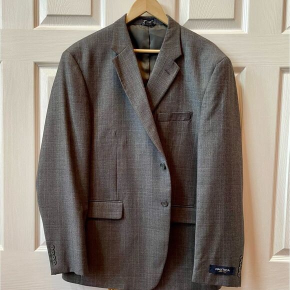 NAUTICAL 2 BUTTON BLAZER IN GRAY SIZE 46R NWT - Picture 1 of 7